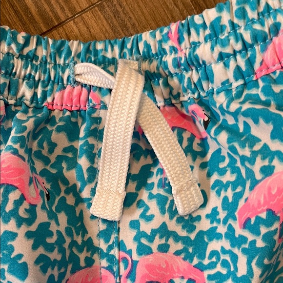 Chubbies Teal and Pink Flamingo Swim Shorts kids size 5 - Picture 6 of 8
